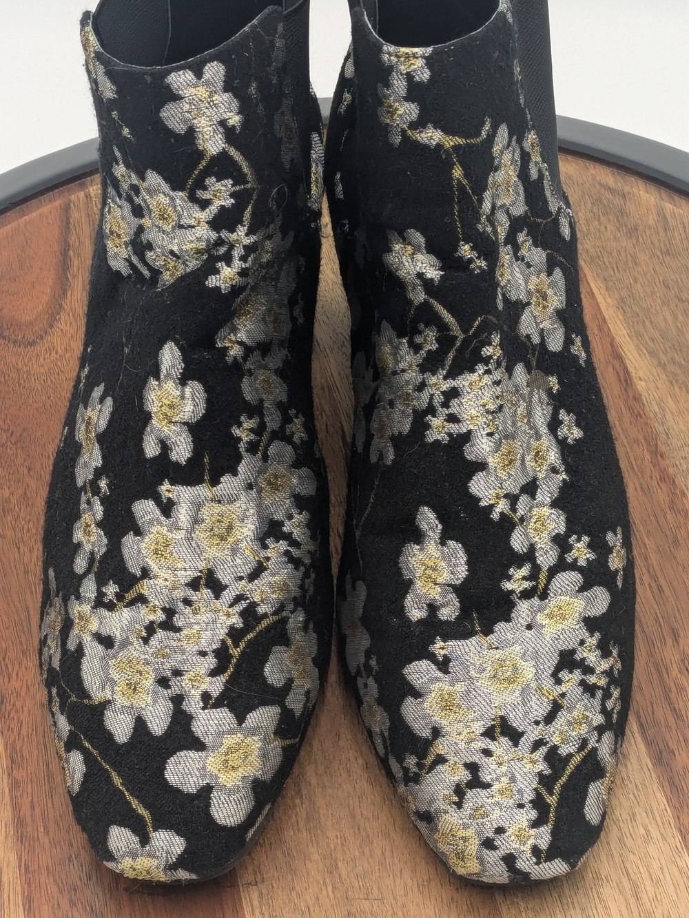 Anne Klein Gorgia Brocade Chelsea Ankle Bootie Size 9.5